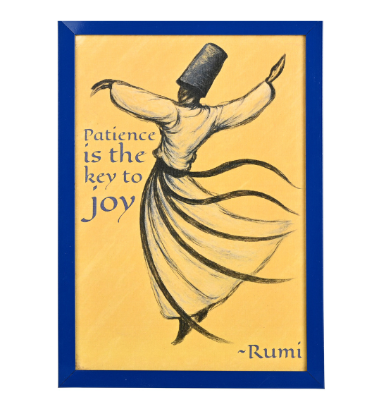 Rumi Art Print A4 size (Framed) - Whirling Dervish