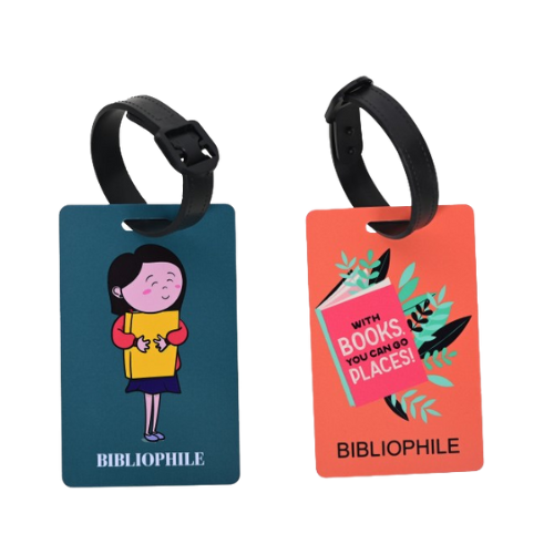 Bibliophile Luggage Tag combo pack  (Set of 2)