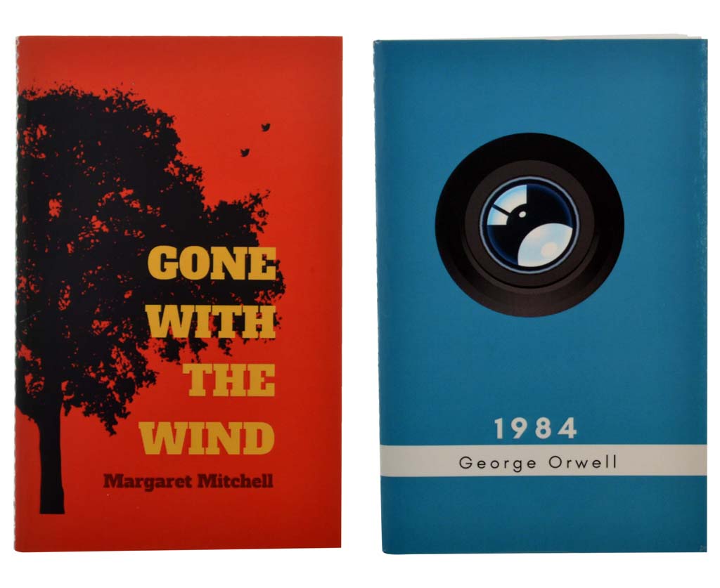 Pocket notebooks set (Pack of 2) Gone with the Wind & 1984