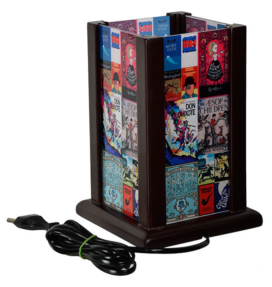 Classic Book Covers Collage Dlx Lamp