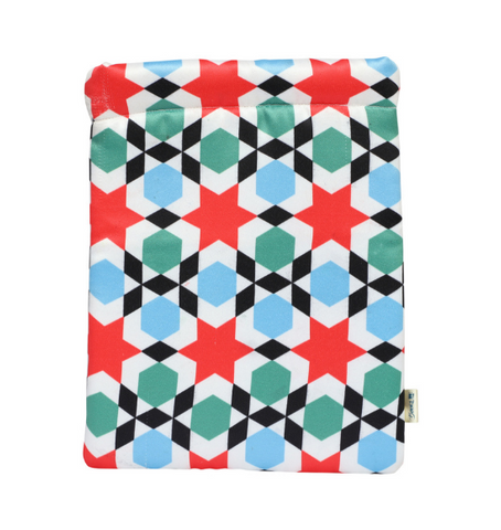 Geometric Design Fabric Book Sleeve, Multicolor