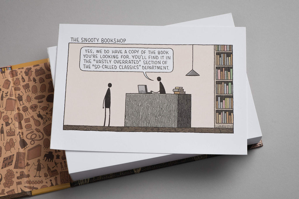 The Snooty Bookshop: Fifty Literary Postcards by Tom Gauld