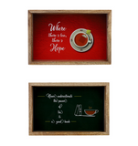 Literary serving gift tray set (Pack of 2)