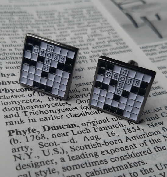 Crossword cufflinks Crossword cufflinks