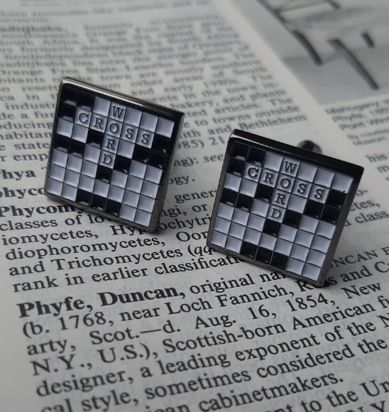 Crossword cufflinks