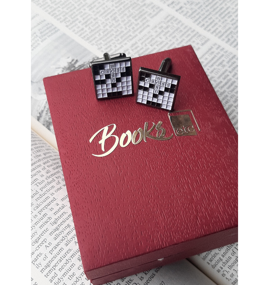 Crossword cufflinks