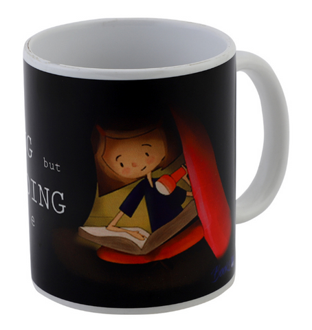 I like sleeping but I like reading more Mug