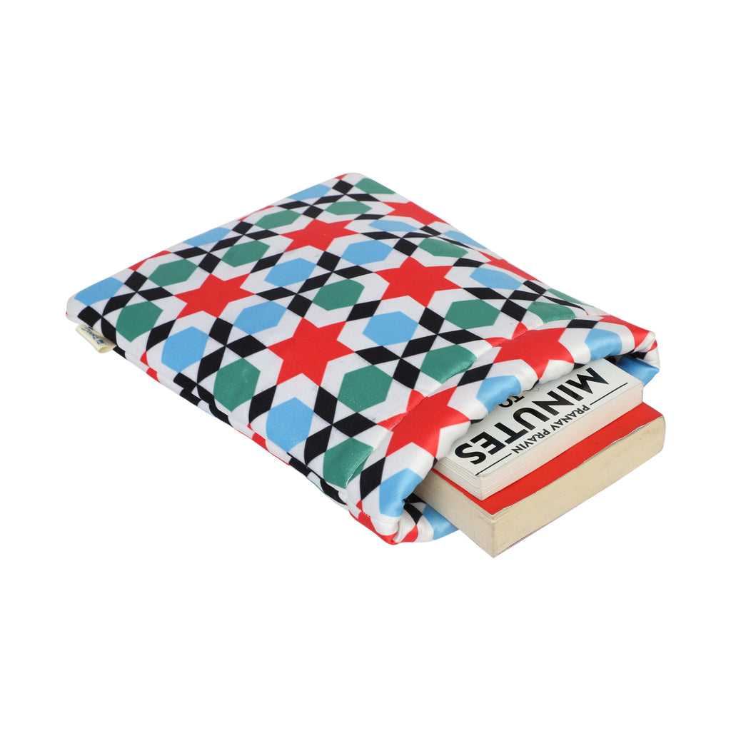 Geometric Design Fabric Book Sleeve, Multicolor