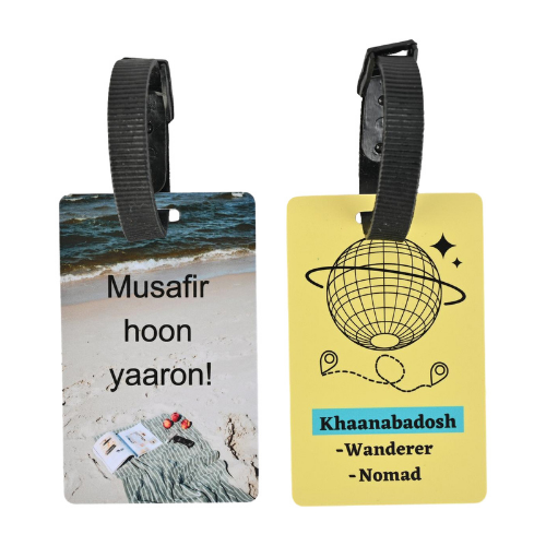 Khanabadosh Luggage Tag Combo Pack (Set of 2)