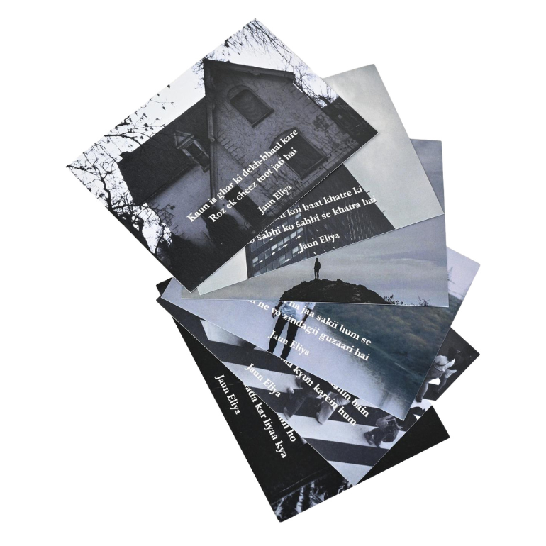 Jaun Eliya Postcard Set -13.5 cm x 9.5 cm (Pack of 6)