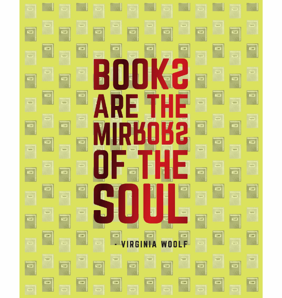 Virgina Woolf 'Books are the Mirrors' Art Print A4 Size