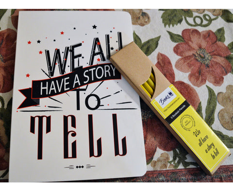 We all have a story to tell - Notebook and Pencils Combo Set