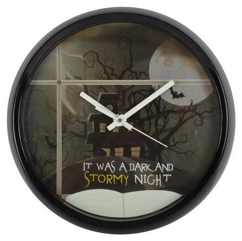 It was a dark and stormy night wall clock