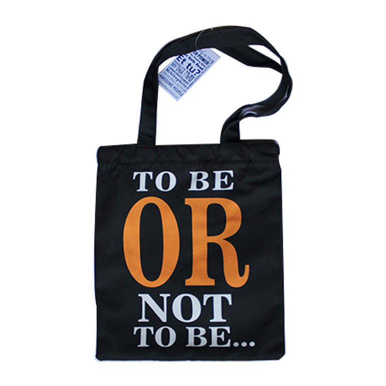 Shakespeare To Be Or Not To be Tote Bag (Black)